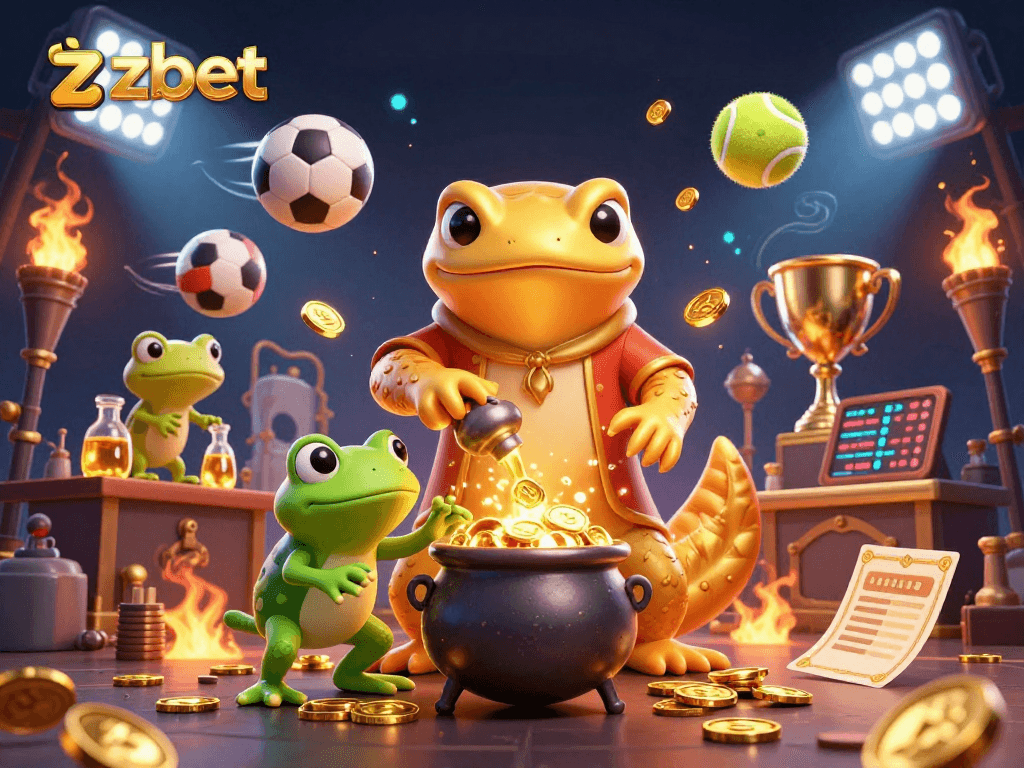 ZBET enhances the gaming experience with dynamic sports betting elements, illustrating excitement and engagement.