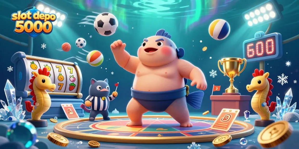 Experience the thrill of slot depo 5000 with underwater characters and casino fun!