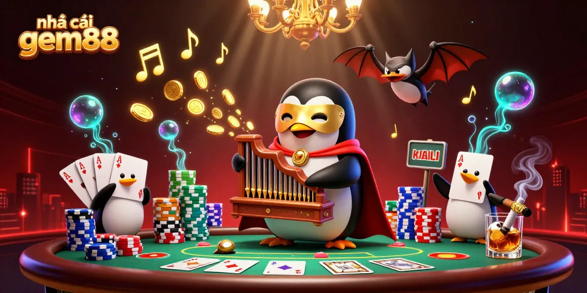 nhả cái gem88 welcomes players engaging in a thrilling 3D casino scene full of vibrant action