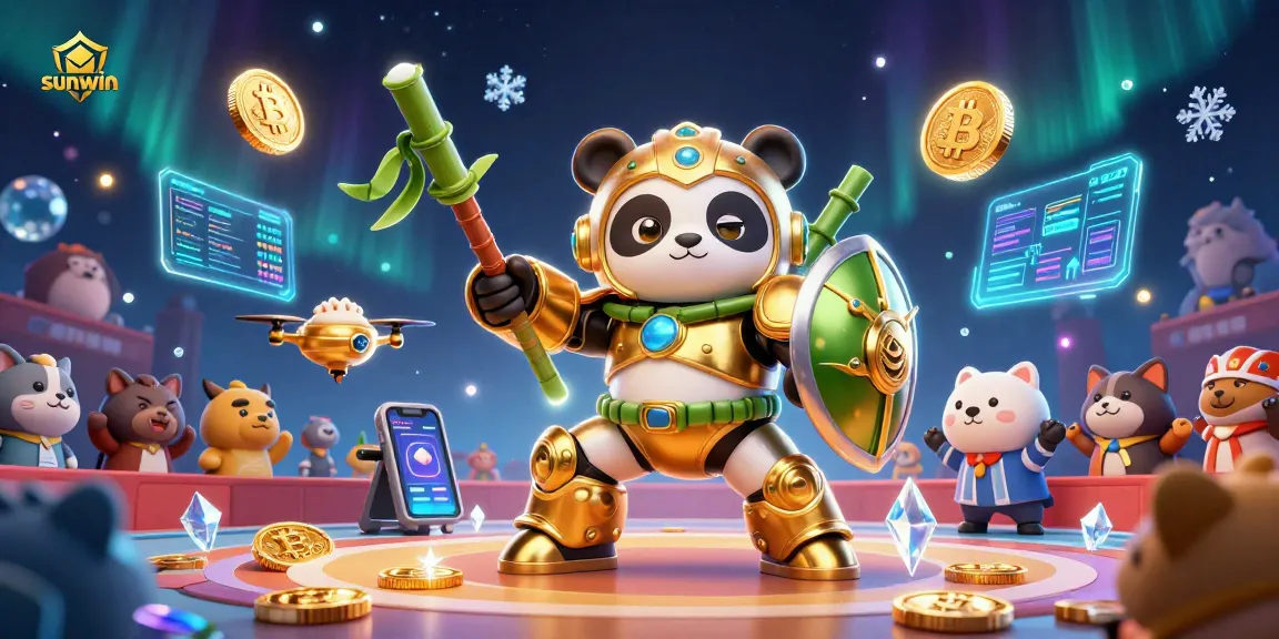 Engage in thrilling sunwin gameplay filled with 3D panda mech and vibrant casino elements.